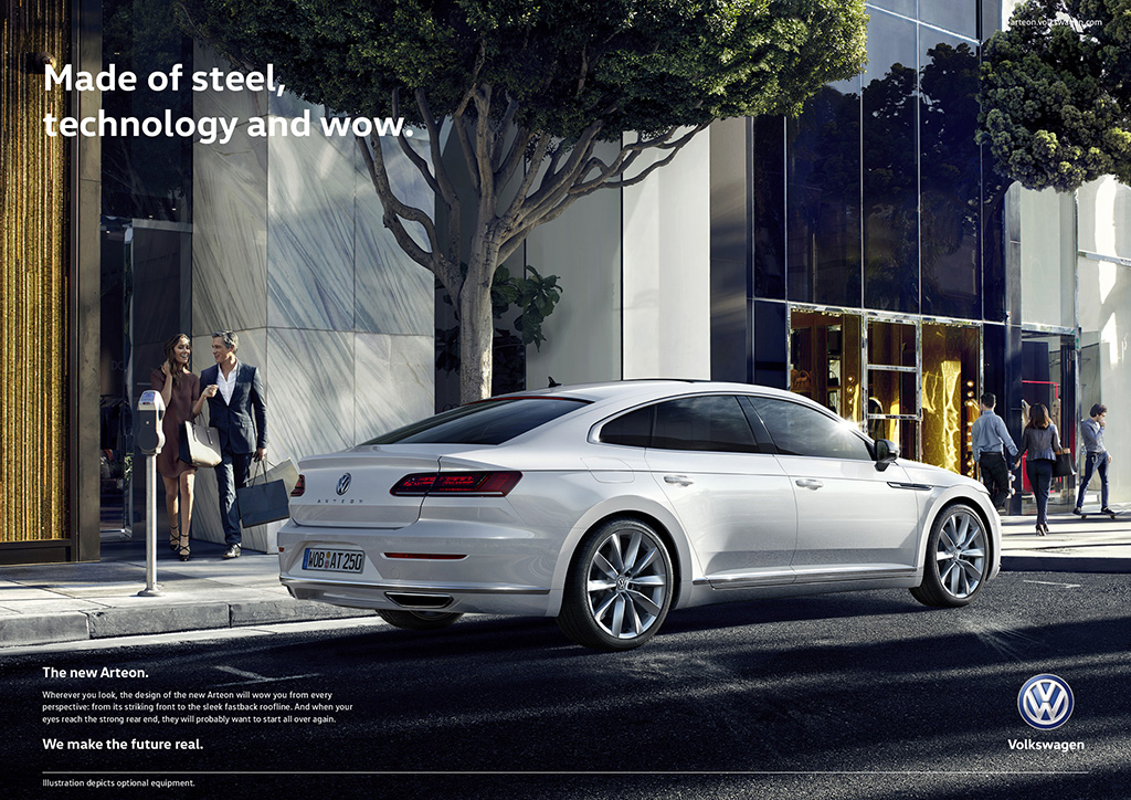 Arteon Marketing Kampagne - Offizielles Foto von Volkswagen